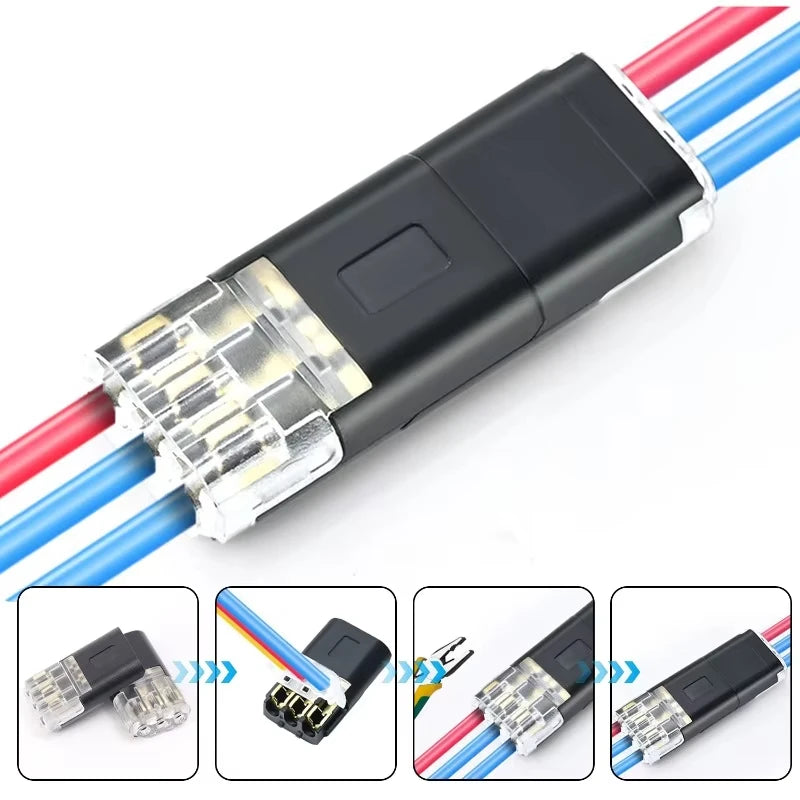 Electric Wire Connector No Strip Quick Dual Line Cable Interconnection Detachable Automotive Terminal Plug Universal Quality