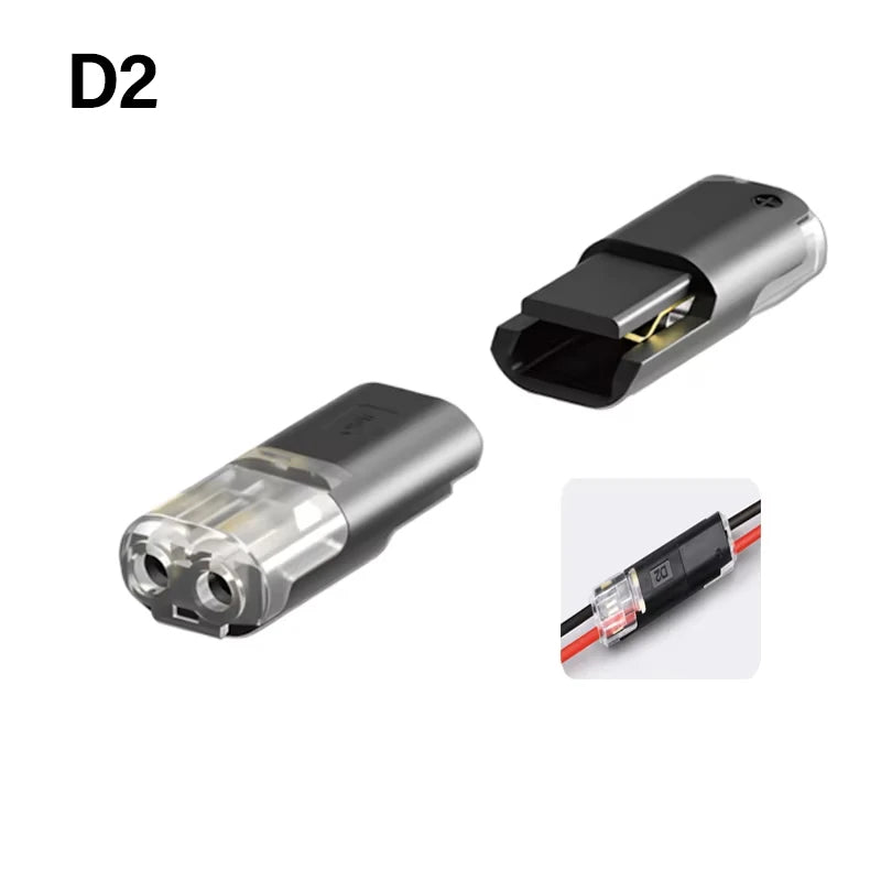 Electric Wire Connector No Strip Quick Dual Line Cable Interconnection Detachable Automotive Terminal Plug Universal Quality
