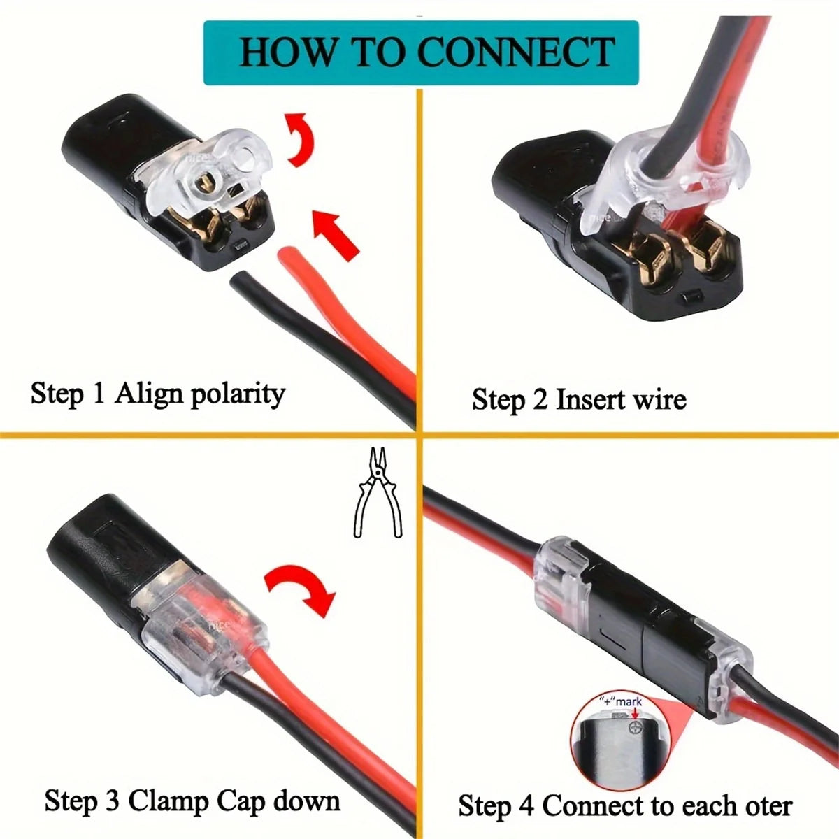 Electric Wire Connector No Strip Quick Dual Line Cable Interconnection Detachable Automotive Terminal Plug Universal Quality